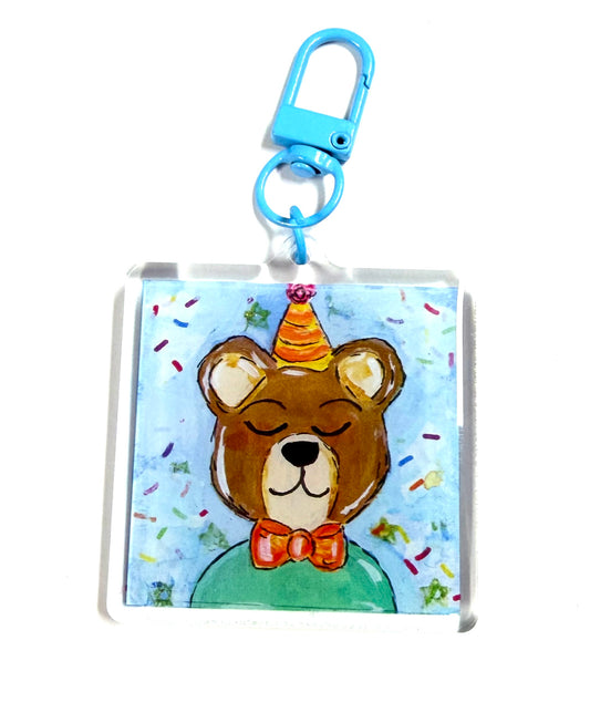 Large journal/ bag Charm “Enchanted Party Bear”