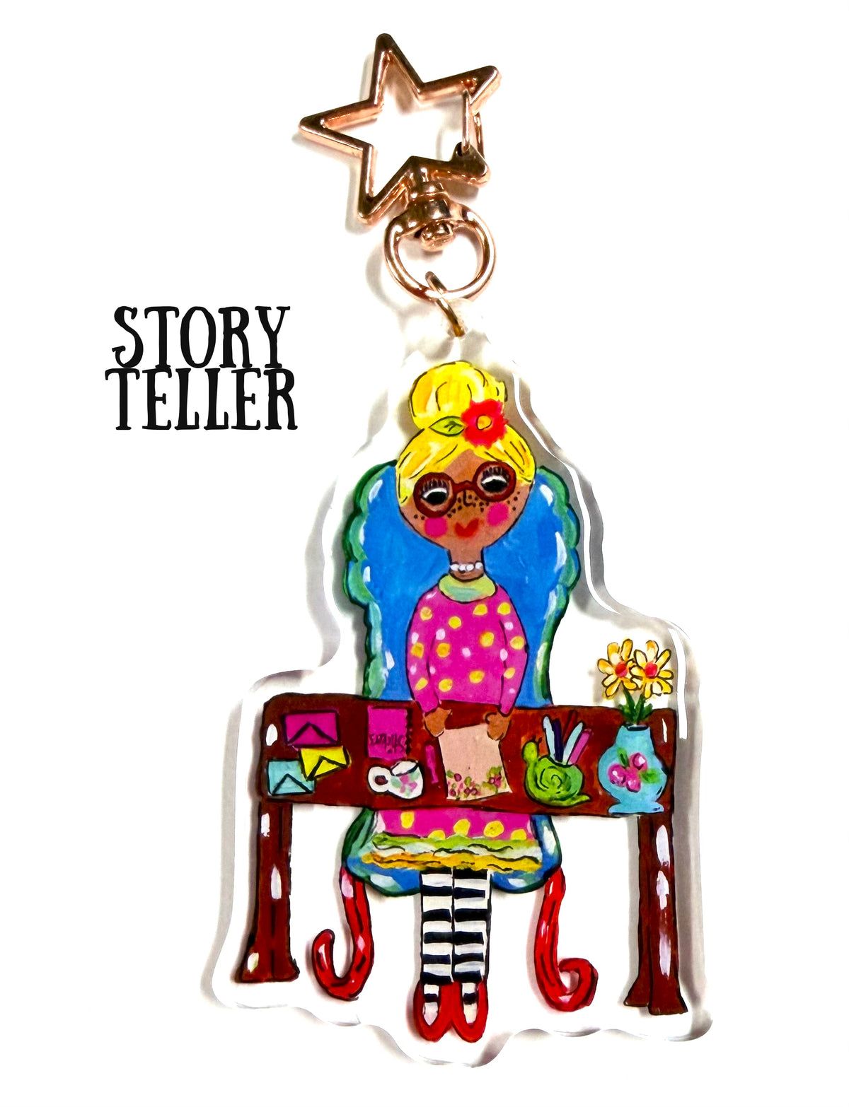 Large journal/ bag Charm “Story Teller”